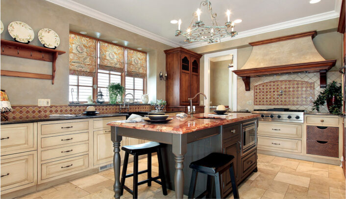 Mediterranean Country Two-Tone Kitchen Remodel